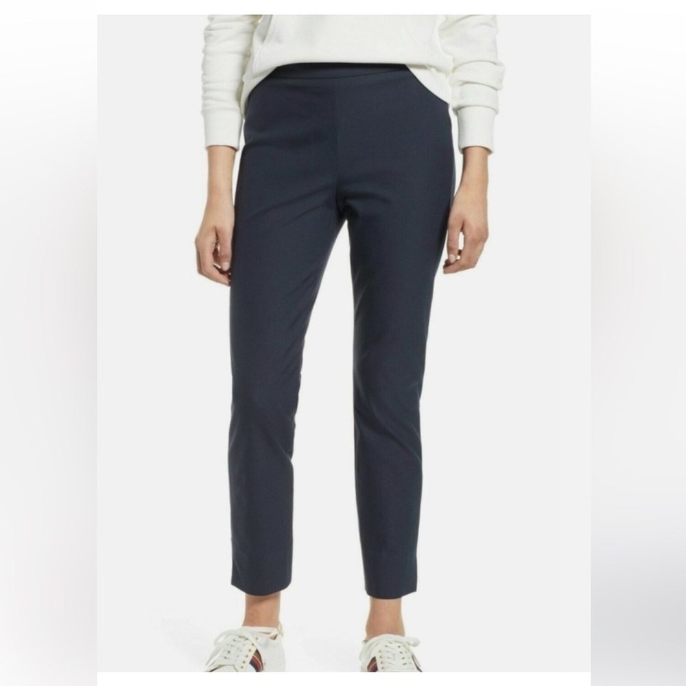 1901 Slim Navy Cropped Ankle Stretch Work Pants Office Business Casual Size 2